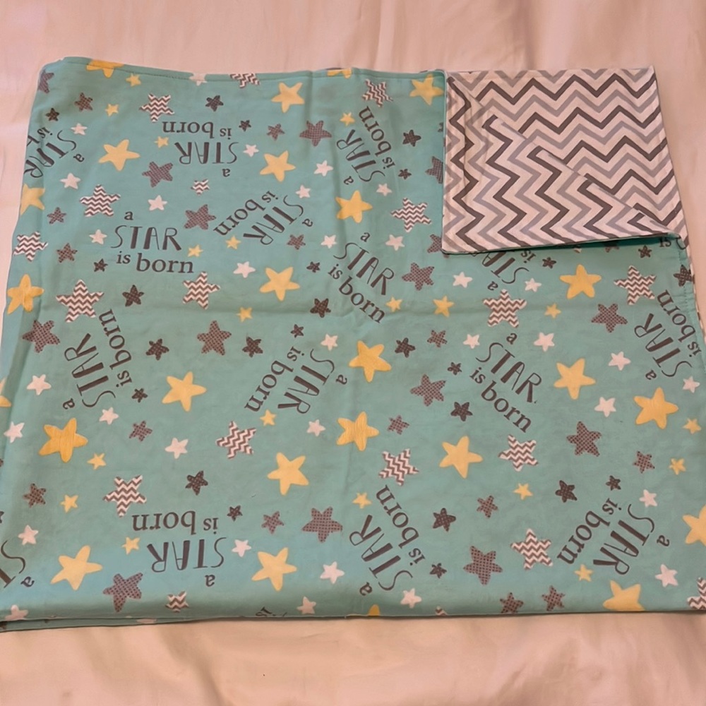 Stars baby flannel receiving blanket